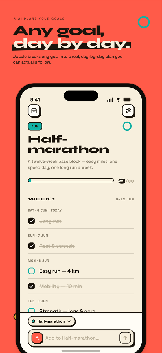 Doable plan screen